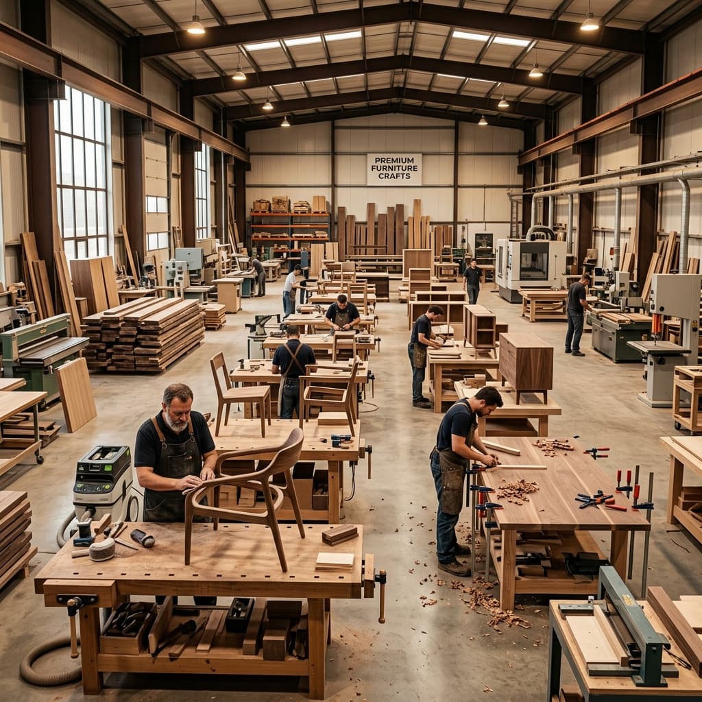 Artisan crafting furniture